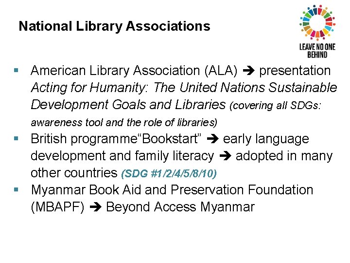 National Library Associations § American Library Association (ALA) presentation Acting for Humanity: The United