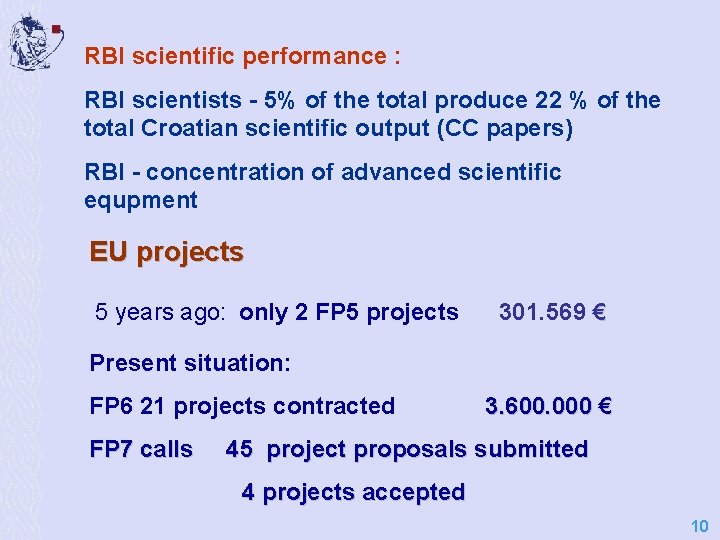 RBI scientific performance : RBI scientists - 5% of the total produce 22 %