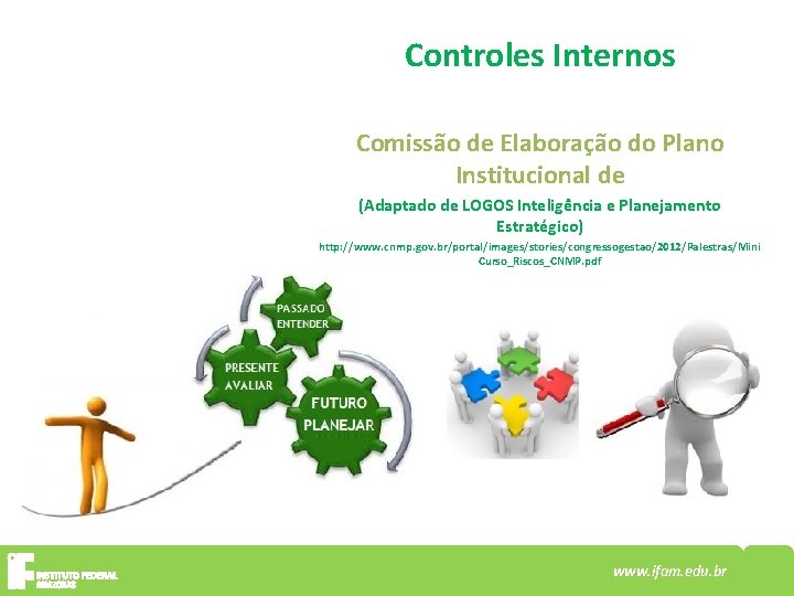 Controles Internos Comissão de Elaboração do Plano Institucional de (Adaptado de LOGOS Inteligência e