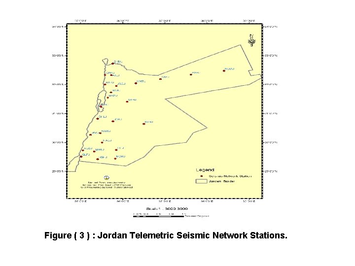 Figure ( 3 ) : Jordan Telemetric Seismic Network Stations. 