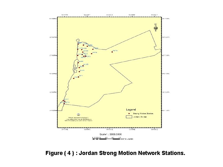 Figure ( 4 ) : Jordan Strong Motion Network Stations. 