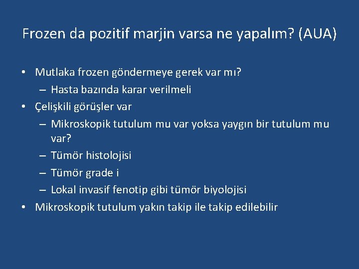 Frozen da pozitif marjin varsa ne yapalım? (AUA) • Mutlaka frozen göndermeye gerek var