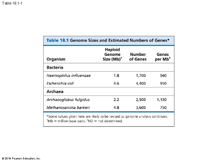 Table 18. 1 -1 © 2016 Pearson Education, Inc. 