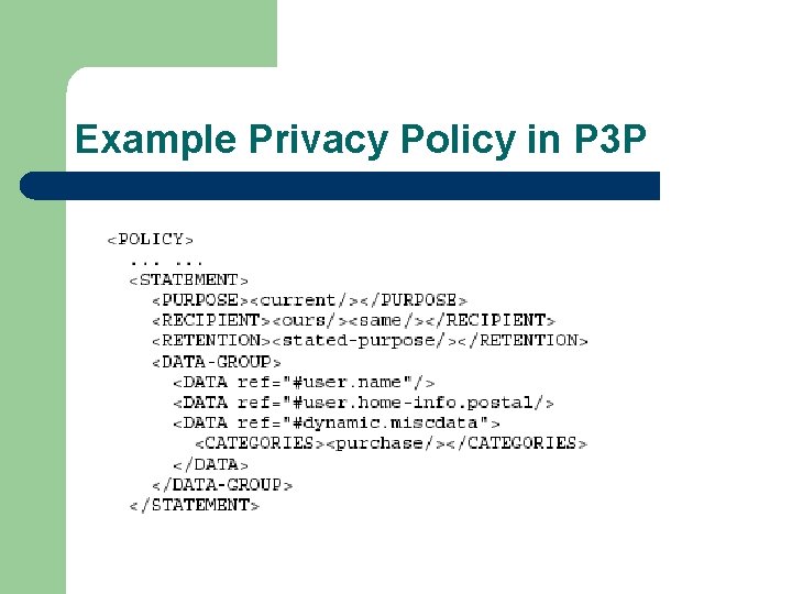 Example Privacy Policy in P 3 P 