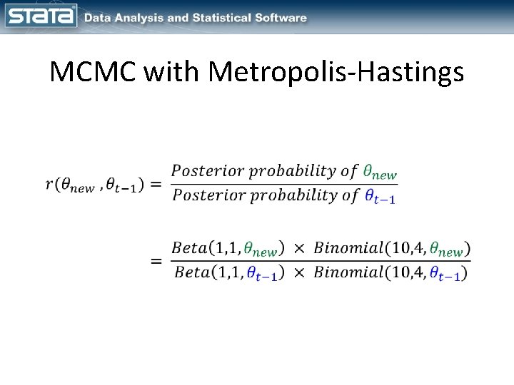 MCMC with Metropolis-Hastings 