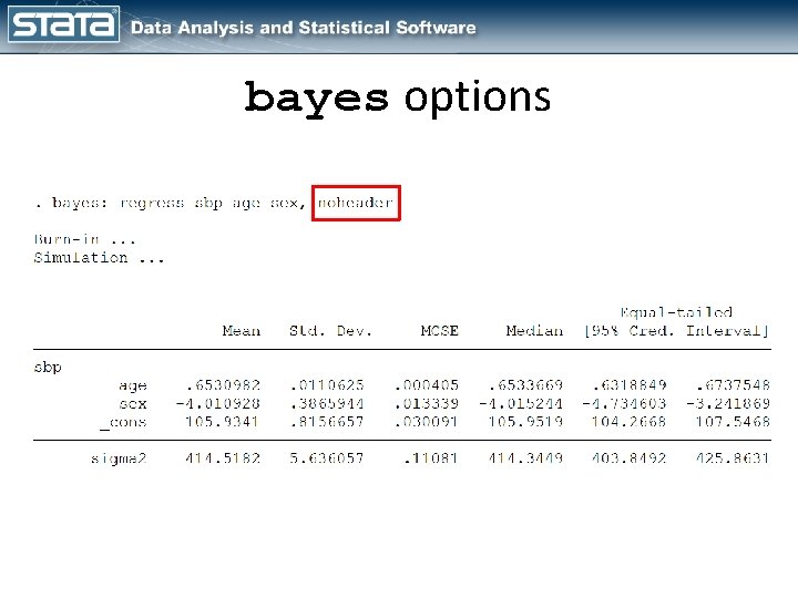 bayes options 