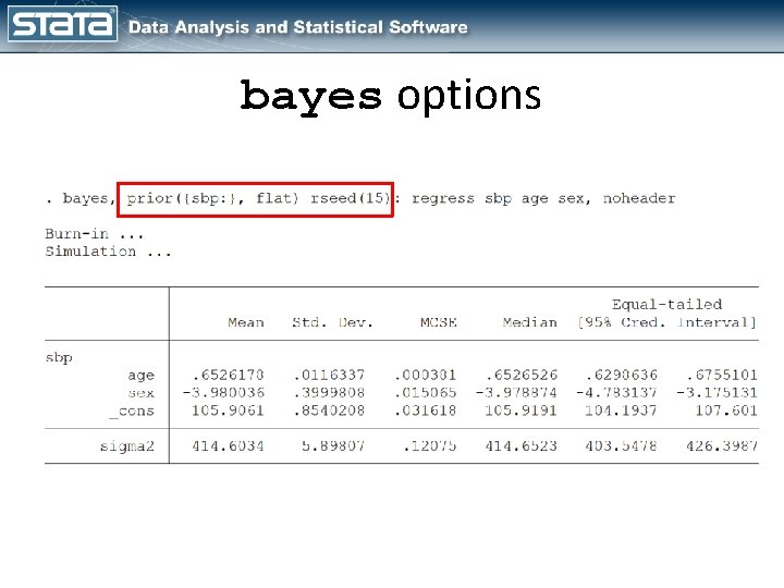 bayes options 