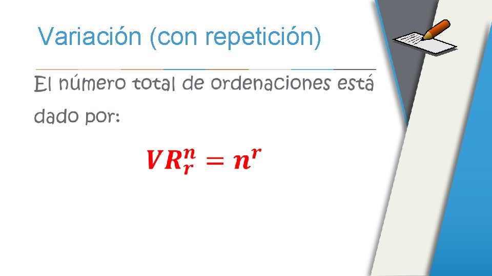 Variación (con repetición) 