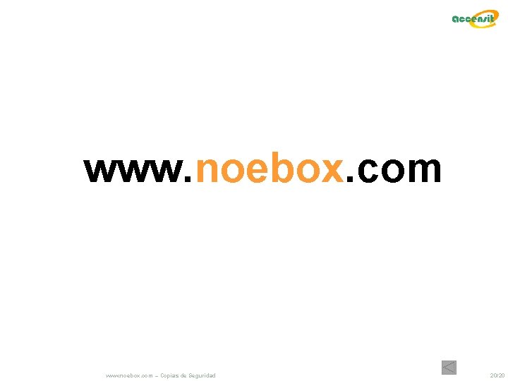 www. noebox. com – Copias de Seguridad 20/20 