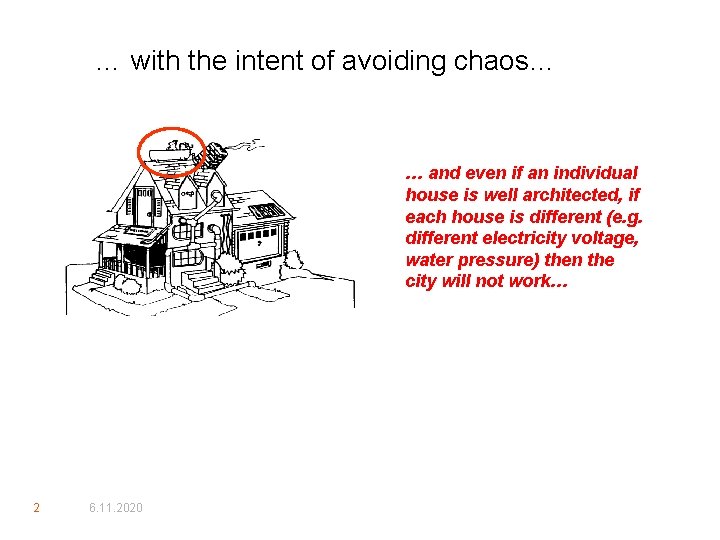 … with the intent of avoiding chaos… … and even if an individual house