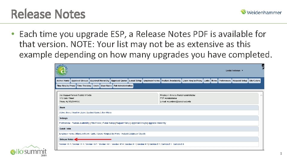 Release Notes • Each time you upgrade ESP, a Release Notes PDF is available