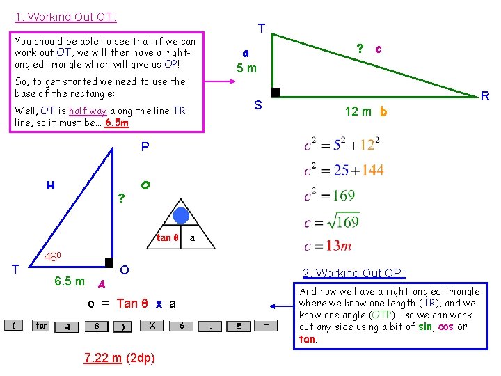 1. Working Out OT: You should be able to see that if we can