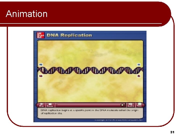 Animation Please note that due to differing operating systems, some animations will not appear