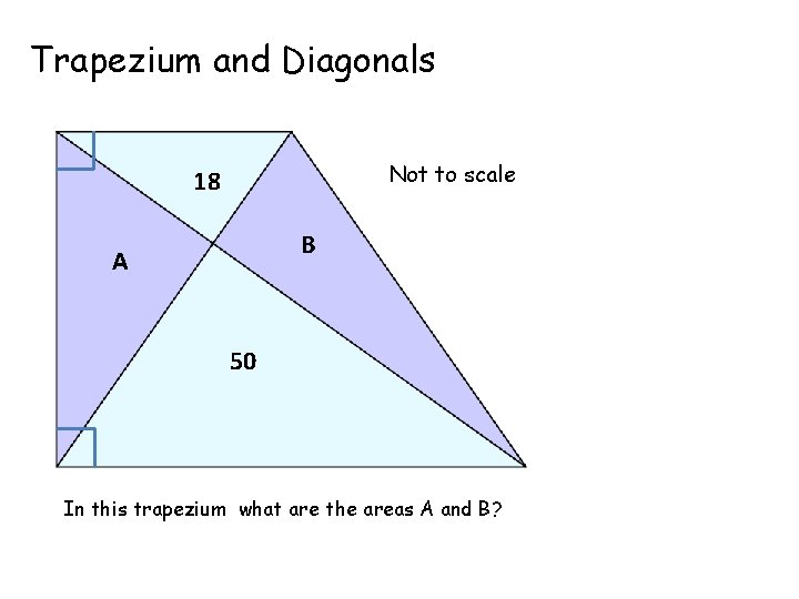 Trapezium and Diagonals Not to scale 18 B A 50 In this trapezium what