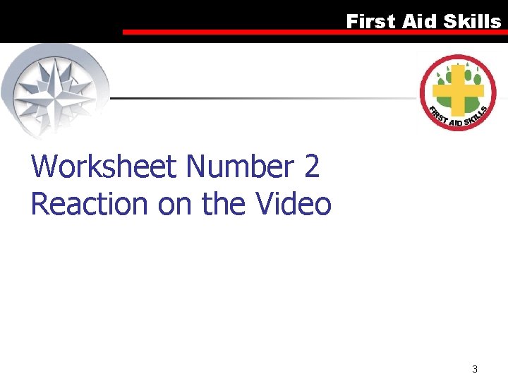 First Aid Skills Worksheet Number 2 Reaction on the Video 3 