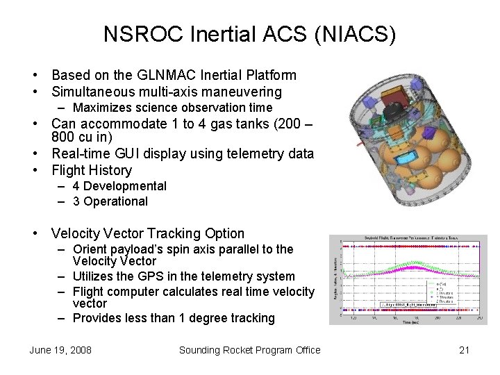 NSROC Inertial ACS (NIACS) • Based on the GLNMAC Inertial Platform • Simultaneous multi-axis