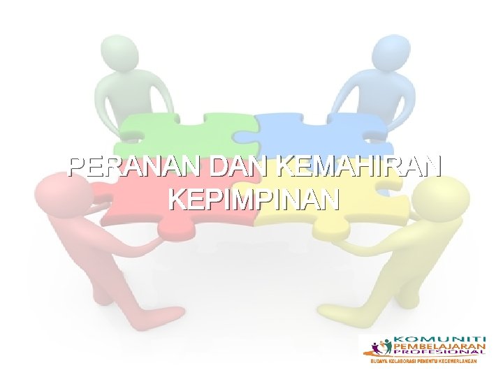 PERANAN DAN KEMAHIRAN KEPIMPINAN 