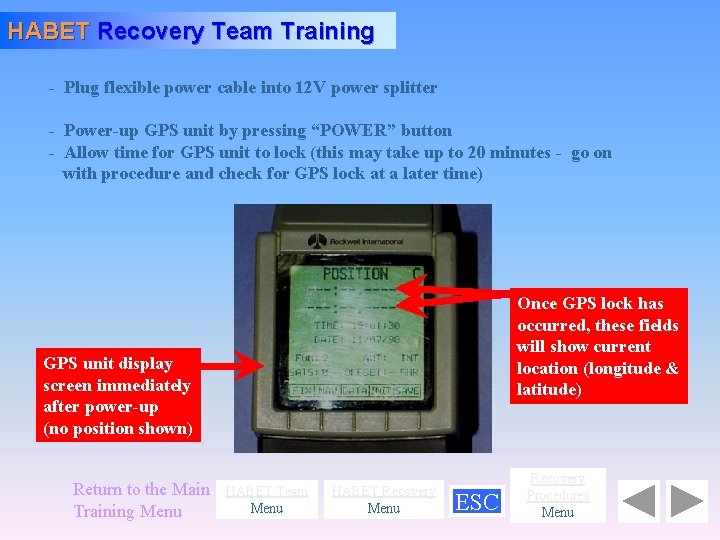 HABET Recovery Team Training - Plug flexible power cable into 12 V power splitter