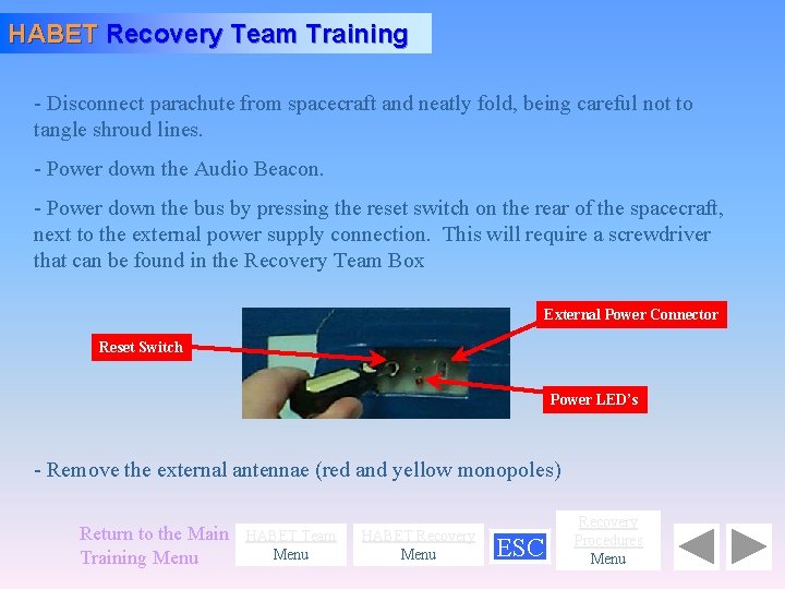 HABET Recovery Team Training - Disconnect parachute from spacecraft and neatly fold, being careful
