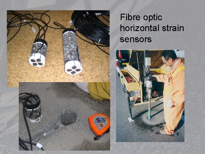 Fibre optic horizontal strain sensors 