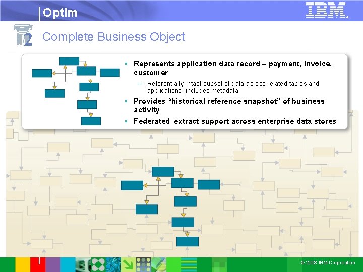 Optim 2 ® Complete Business Object § Represents application data record – payment, invoice,