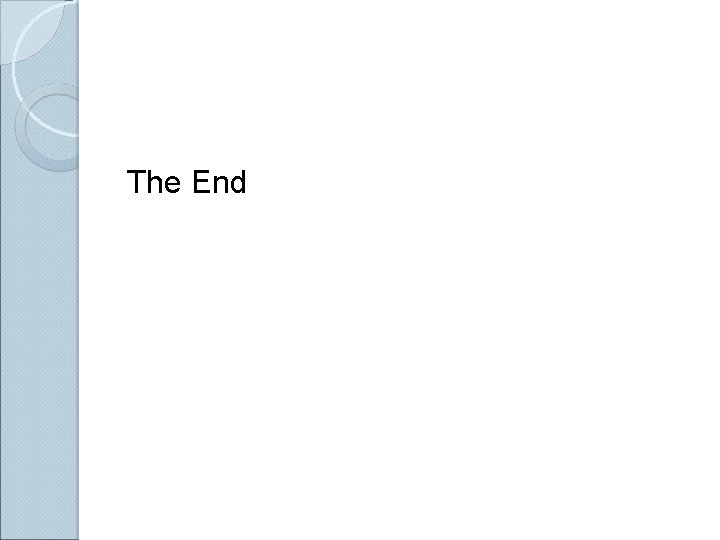 The End 