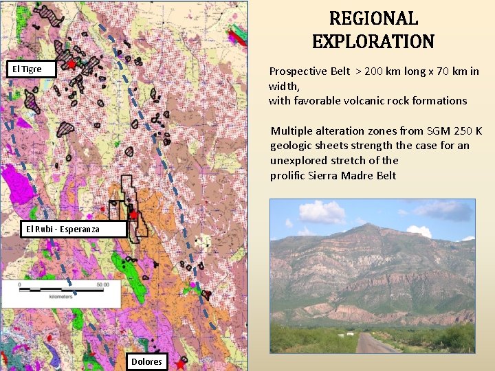 REGIONAL EXPLORATION Prospective Belt > 200 km long x 70 km in width, with