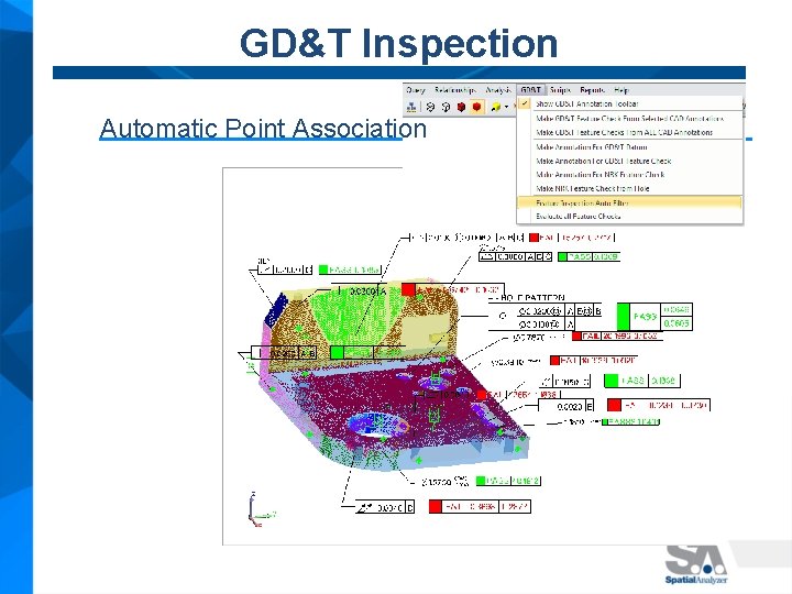 GD&T Inspection Automatic Point Association 