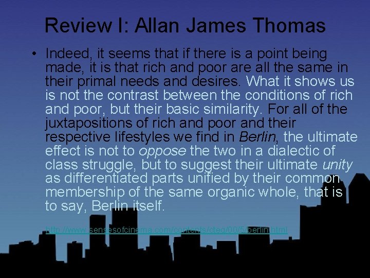 Review I: Allan James Thomas • Indeed, it seems that if there is a