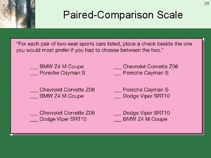 29 Paired-Comparison Scale 