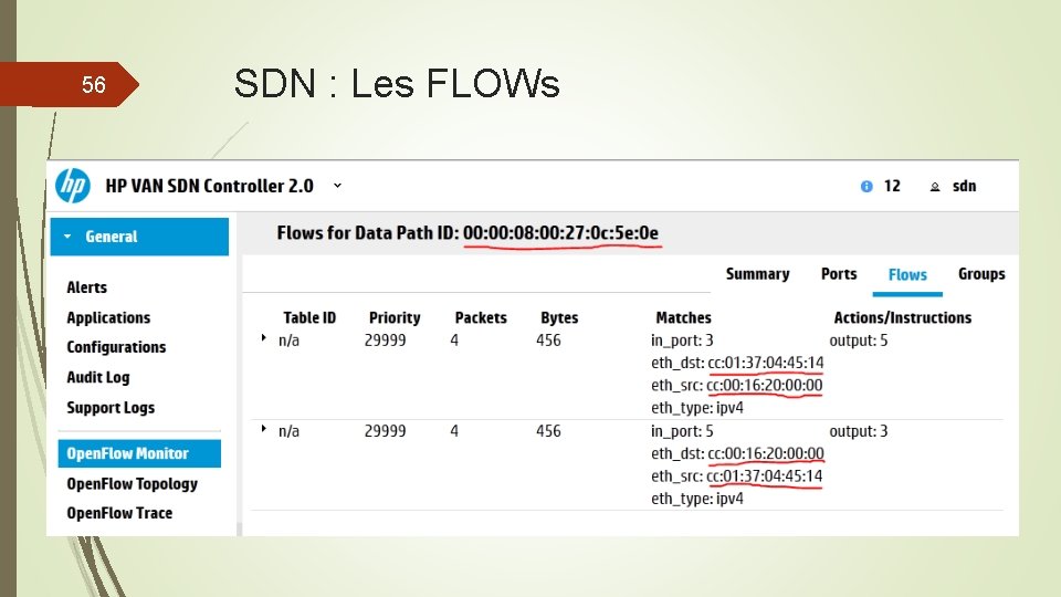 56 SDN : Les FLOWs 