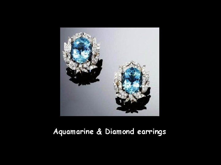 Aquamarine & Diamond earrings 