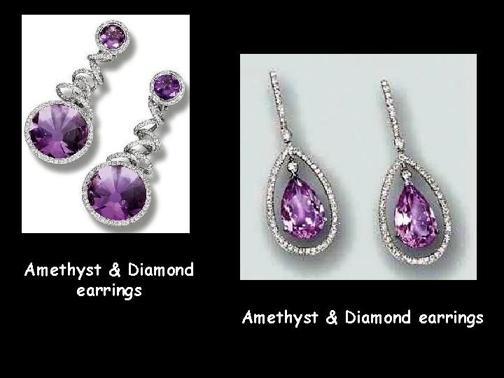 Amethyst & Diamond earrings 