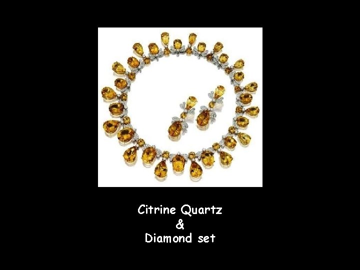 Citrine Quartz & Diamond set 