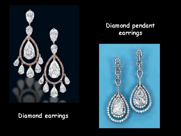 Diamond pendant earrings Diamond earrings 