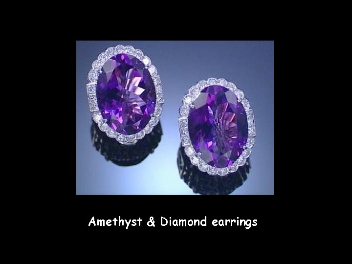 Amethyst & Diamond earrings 