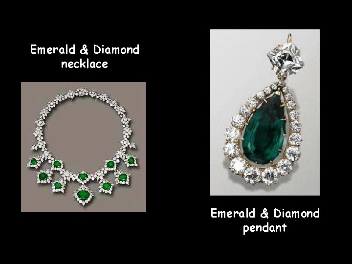 Emerald & Diamond necklace Emerald & Diamond pendant 