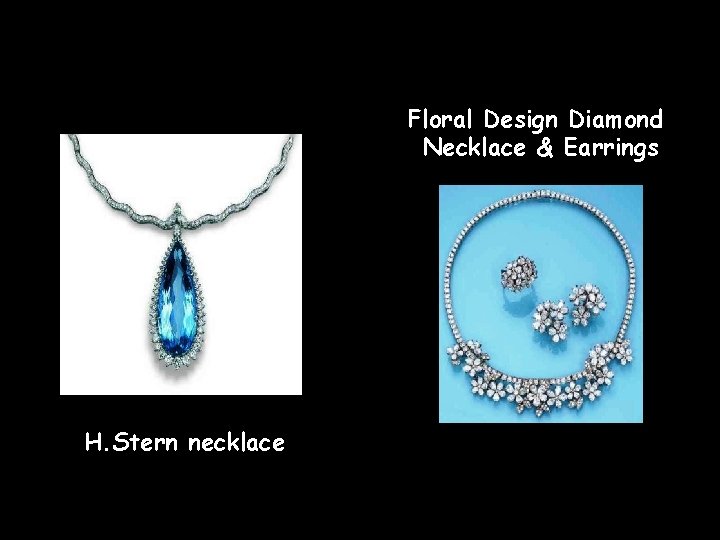 Floral Design Diamond Necklace & Earrings H. Stern necklace 