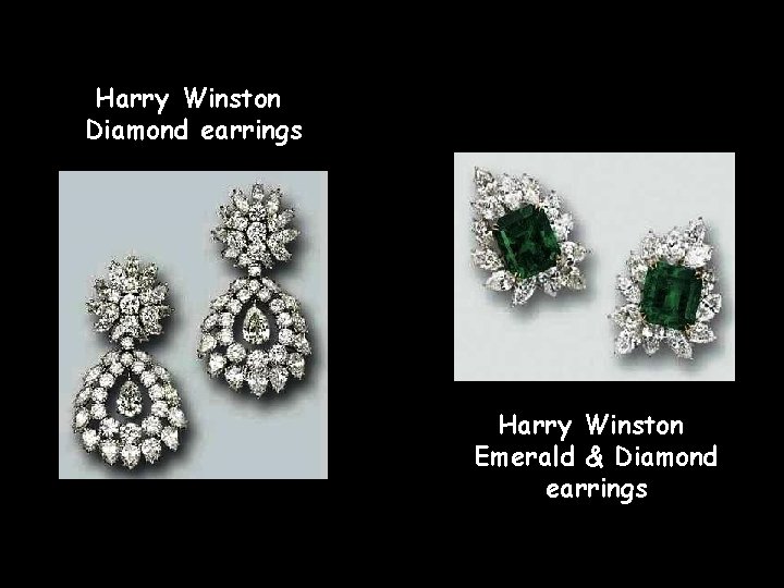 Harry Winston Diamond earrings Harry Winston Emerald & Diamond earrings 