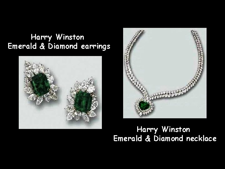 Harry Winston Emerald & Diamond earrings Harry Winston Emerald & Diamond necklace 