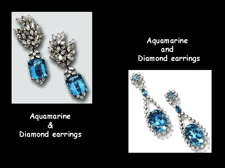 Aquamarine and Diamond earrings Aquamarine & Diamond earrings 