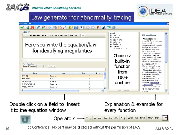 Internal Audit Consulting Services Law generator for abnormality tracing Here you write the equation/law