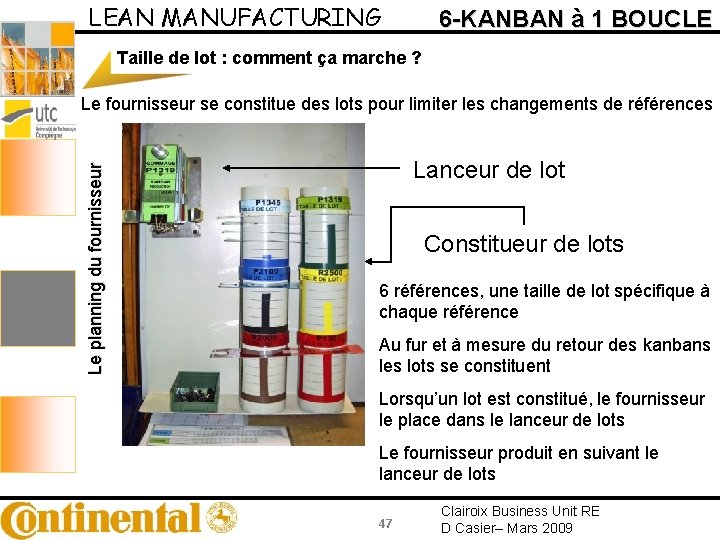 LEAN MANUFACTURING 6 -KANBAN à 1 BOUCLE Taille de lot : comment ça marche