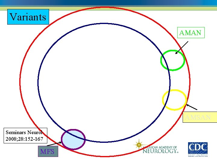 Variants AMAN AMSAN Seminars Neurol 2008; 28: 152 -167 MFS 