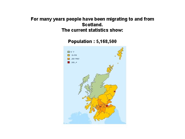 For many years people have been migrating to and from Scotland. The current statistics