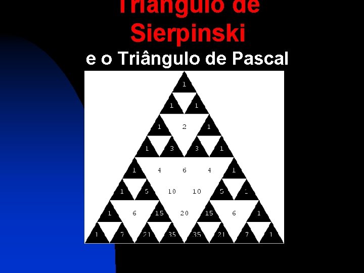 Triângulo de Sierpinski e o Triângulo de Pascal 