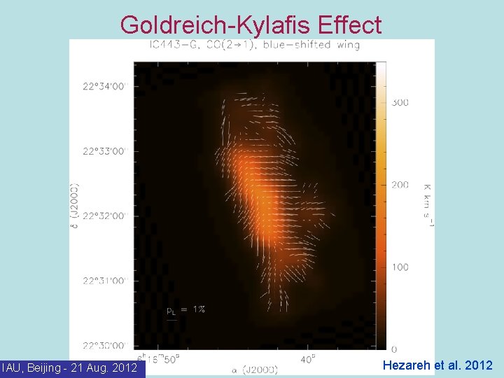 Goldreich-Kylafis Effect 12 IAU, Beijing - 21 Aug. 2012 Hezareh et al. 2012 