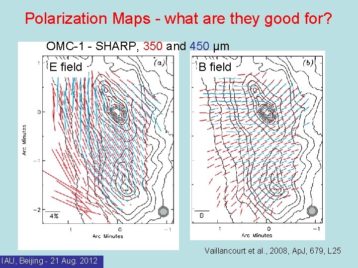 Polarization Maps - what are they good for? OMC-1 - SHARP, 350 and 450