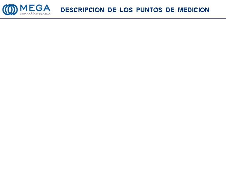 DESCRIPCION DE LOS PUNTOS DE MEDICION 