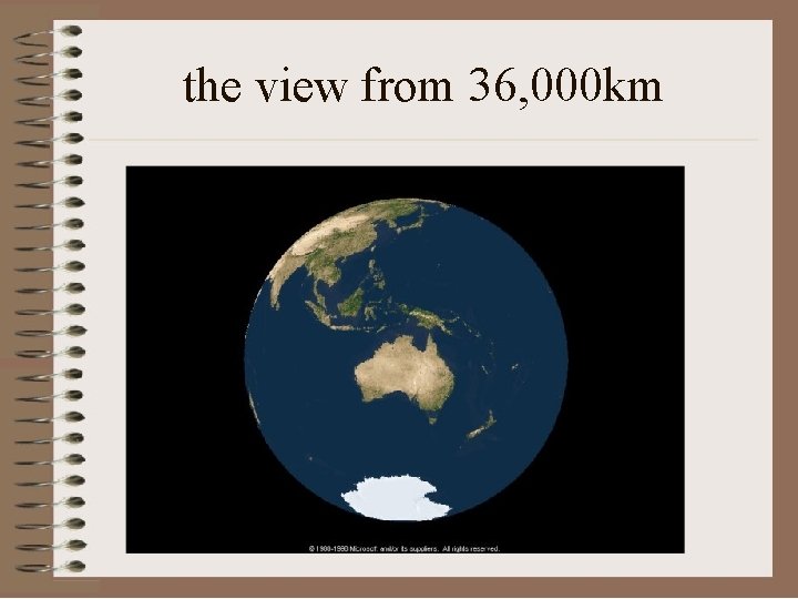 the view from 36, 000 km 